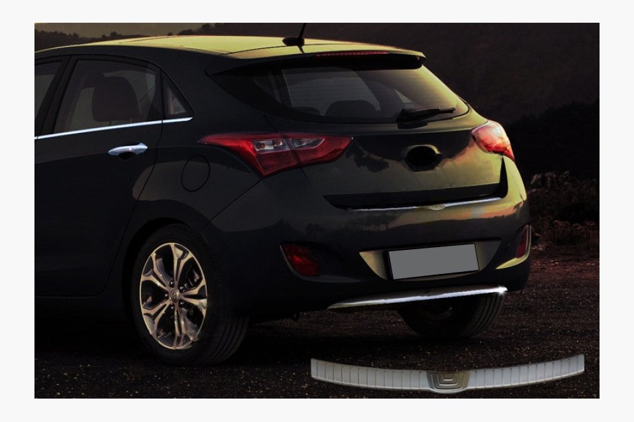 Hyundai I-30 2012-2017 Heckstoßstangenabdeckung oben (HB, Edelstahl) Image