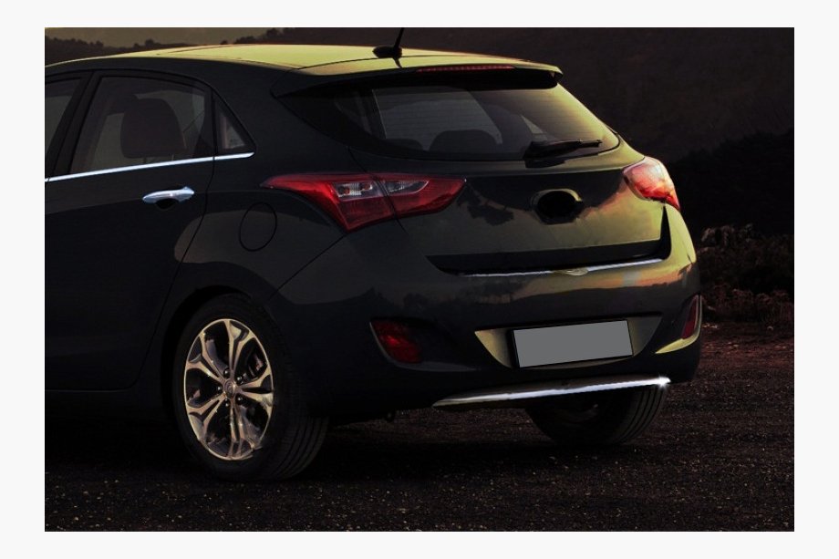 Hyundai I-30 2012-2017 Hintere Stoßstangenschutzleiste unten (HB, Edelstahl) Image