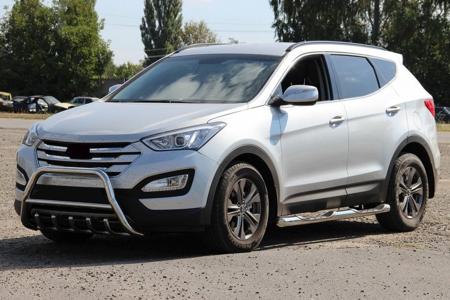 Hyundai Santa Fe 3 2012-2018 Frontbügel WT003 (Edelstahl) Image