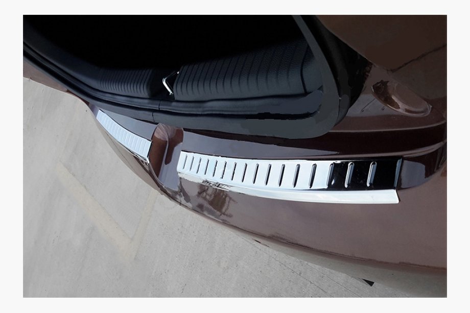 Hyundai I-20 2014-2020 Heckstoßstangenabdeckung OmsaLine 2014-2018 (2-tlg, Edelstahl) Image
