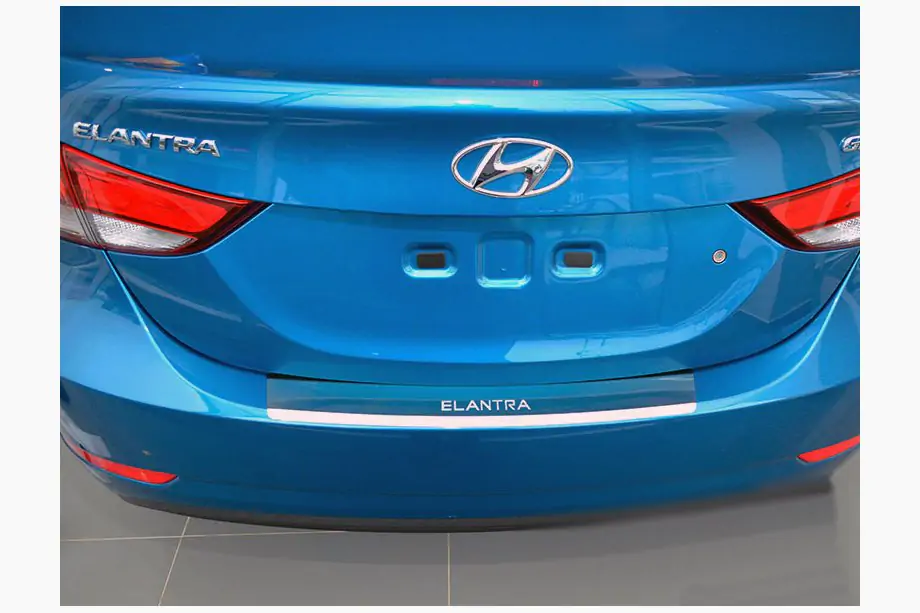 Hyundai Elantra (MD/UD) 2011-2015 Heckstoßstangenschutz mit Kante Nataniko (2014-2015, Edelstahl) Image