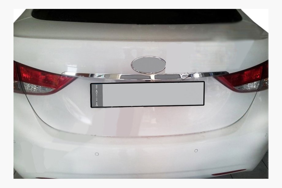 Hyundai Elantra (MD/UD) 2011-2015 Chromleiste über dem Kennzeichen (Edelstahl) Image