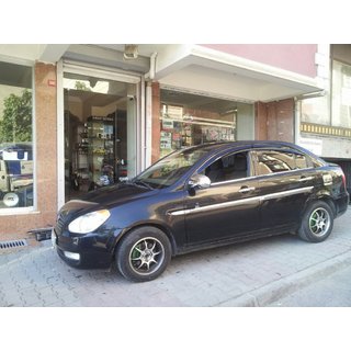 Türleisten Edelstahl (4 Stk) Hyundai Accent 2006-2010 Foto 3