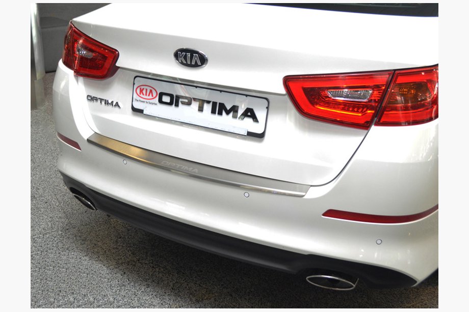 Kia Optima 2010-2016 Heckstoßstangenschutz mit Kante Nataniko (2014-2016, Edelstahl) Image