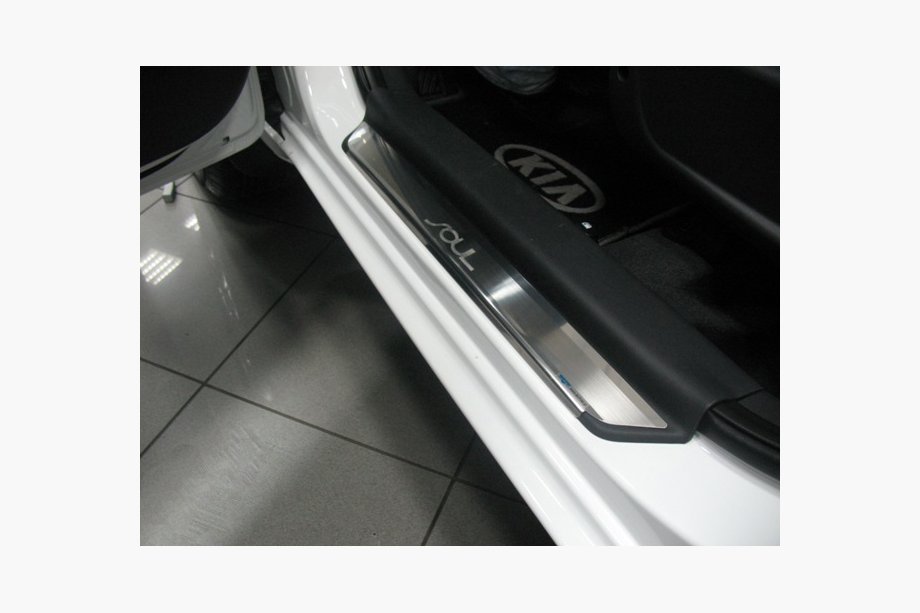 Kia Soul I 2008-2013 Edelstahl Einstiegsleisten NataNika Premium (4 Stk) Image