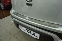 Kia Soul II 2013-2018 Heckstoßstangenschutz mit Kante Natanika (Edelstahl) Foto 1