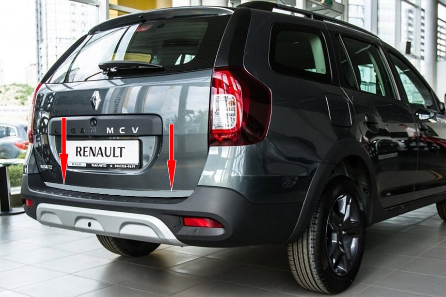 Renault Logan MCV 2013-2022 Kofferraumleiste Edelstahl Image