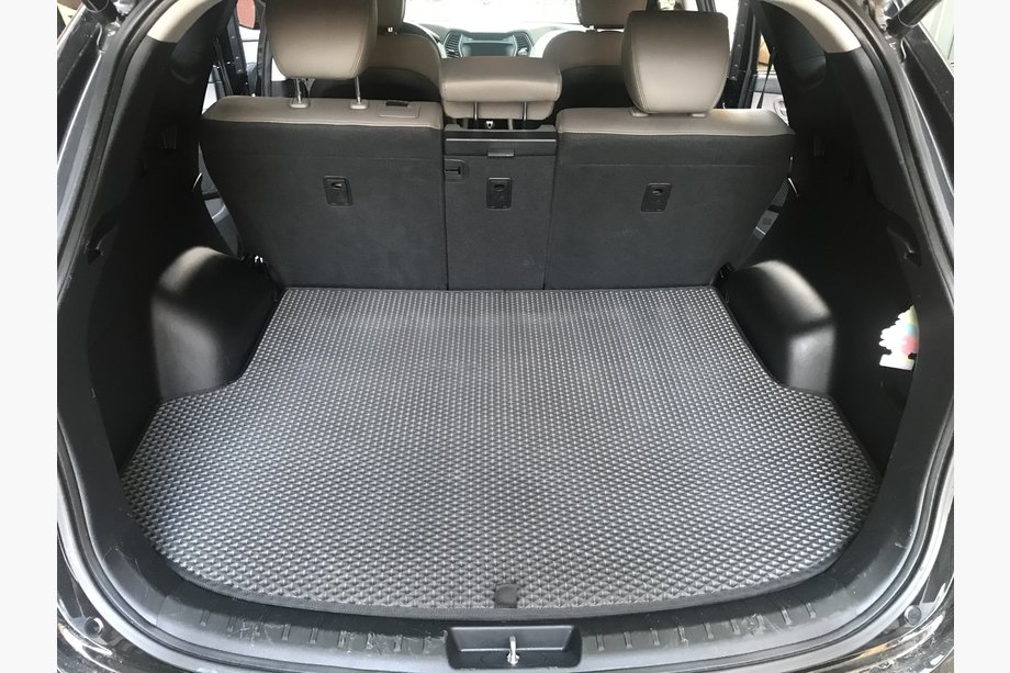 Hyundai Santa Fe 3 2012-2018 Kofferraummatte (EVA, Schwarz) (5-Sitzer) Image