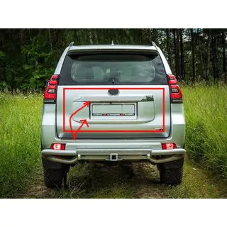 Chromleiste über dem Kennzeichen (Design 2018) Toyota Land Cruiser Prado 150 2009-2023 Foto 1