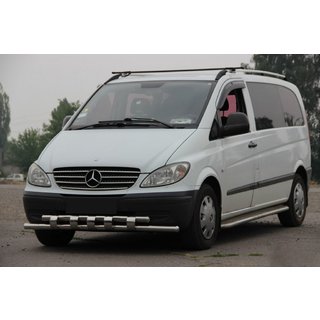 Frontschutzbügel Shark ST015 (Edelstahl) Mercedes Viano 2004-2014 Foto 1
