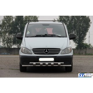 Frontschutzbügel Shark ST015 (Edelstahl) Mercedes Viano 2004-2014 Foto 2