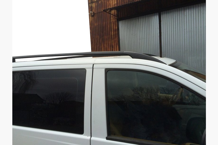Mercedes Viano 2004-2014 Schwarze Dachreling CAN Original Design (Metallfuesse) Langer Radstand (EXTRALONG) Image