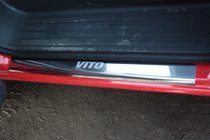 Mercedes Vito/V-class W447 2014- Einstiegsleisten Abdeckungen Laser-Style (2 Stk, Edelstahl) Foto 2