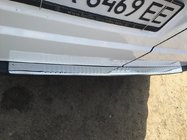 Mercedes Vito W639 2004-2014 Heckstoßstangenabdeckung mit Kante (Carmos V1, Edelstahl) Foto 3