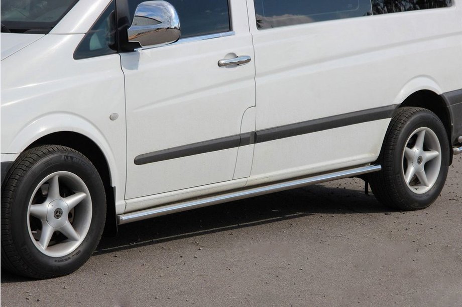 Mercedes Vito W639 2004-2014 Seitliche Rohre BB001 (2 Stk., Edelstahl) Image