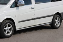 Mercedes Vito W639 2004-2014 Seitliche Rohre BB001 (2 Stk., Edelstahl) Foto 1