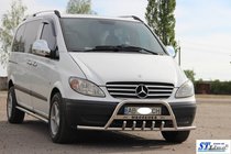 Mercedes Viano 2004-2014 Frontbügel WT004-Plus mit Bügeln (Edelstahl) Foto 2