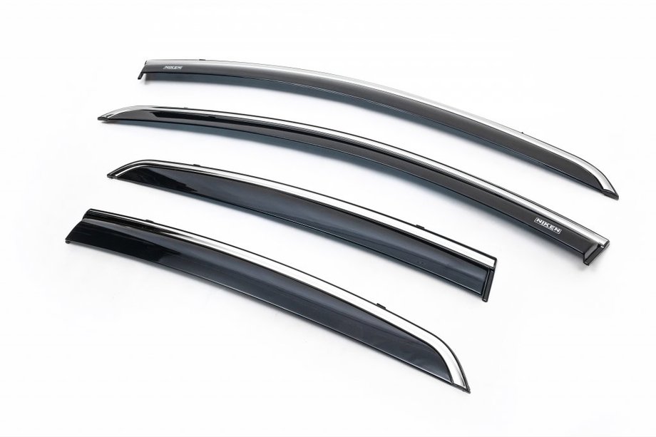 Fiat Linea 2006-2018 Windabweiser mit Chromleiste (4 Stk, Niken) Image