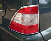 Mercedes ML W163 1997-2005 Chrom Rückleuchten Abdeckungen (2 Stk, Kunststoff) Foto 1