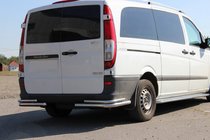 Mercedes Vito W639 2004-2014 Hintere Eckschutzrohre AK003-Double (2 Stk, Edelstahl) Foto 1