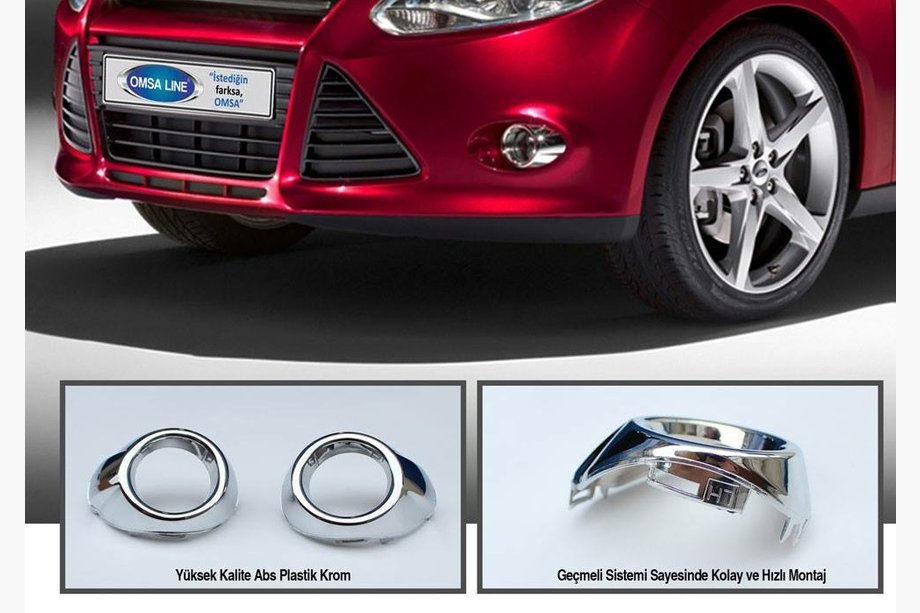 Ford Focus III 2011-2017 Chrom Blenden für Nebelscheinwerfer (2 Stk., Kunststoff) Image