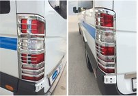 Mercedes Sprinter W906 2006–2018 Chrom Rückleuchten Abdeckungen (2 Stk, Kunststoff) Foto 1