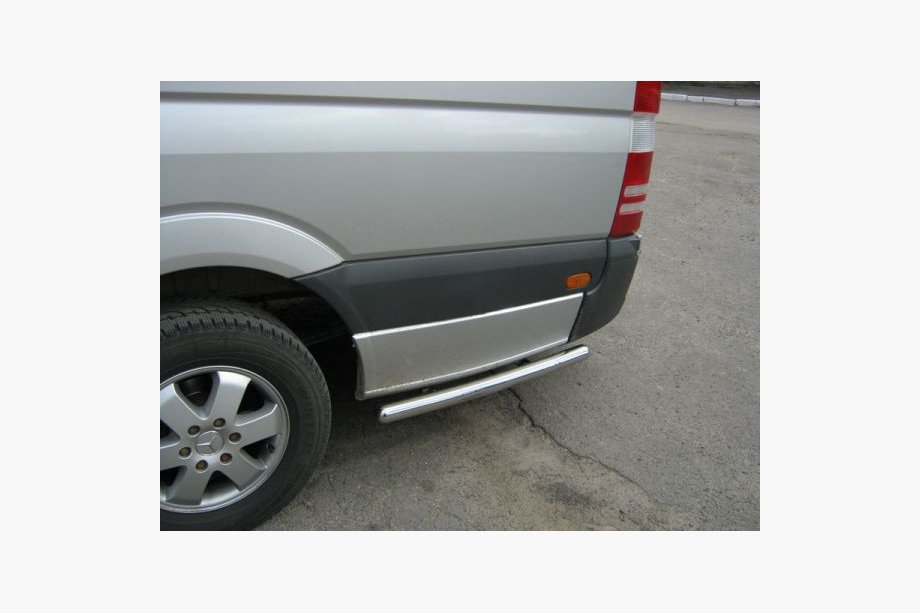 Mercedes Sprinter W907/W910 2018- Seitliche Rohre hinter dem Hinterrad (2 Stk., Edelstahl) Mittlerer Radstand, 70mm Foto 5