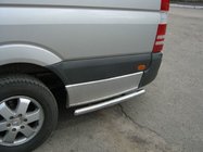 Mercedes Sprinter W907/W910 2018- Seitliche Rohre hinter dem Hinterrad (2 Stk., Edelstahl) Foto 5