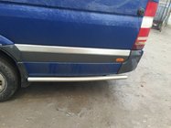 Mercedes Sprinter W907/W910 2018- Seitliche Rohre hinter dem Hinterrad (2 Stk., Edelstahl) Foto 6