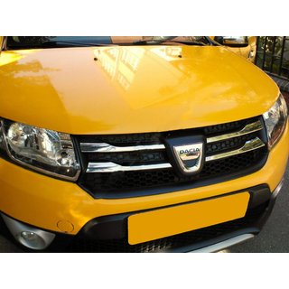 Chrom Kühlergrill Blenden Variante 2 (4 Stk., Edelstahl) Dacia Sandero 2013-2020