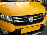 Dacia Sandero 2013-2020 Chrom Kühlergrill Blenden Variante 2 (4 Stk., Edelstahl) Foto 1