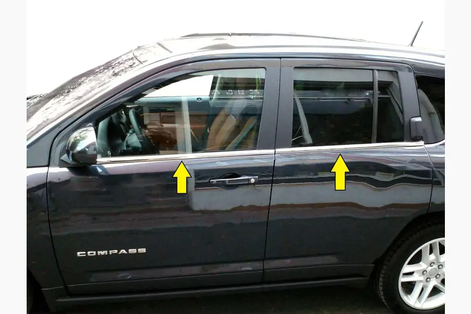 Jeep Compass 2006-2016 Fensterzierleisten unten Edelstahl Image
