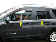 Jeep Compass 2006-2016 Fensterzierleisten unten Edelstahl Foto 1