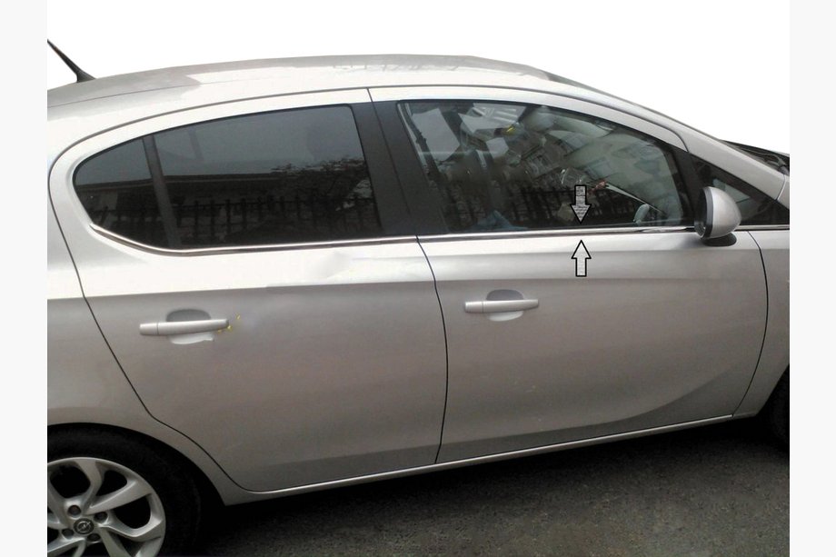 Opel Corsa E 2015-2019 Fensterrahmen Abdeckung (6 Stk, Edelstahl) Image