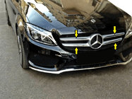 Mercedes C-class W205 2014-2021 Grillabdeckung Edelstahl Foto 2