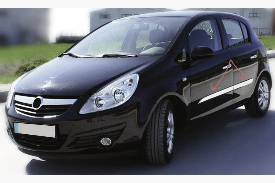 Opel Corsa D 2007-2014 Türleisten Edelstahl (4 Stk.) Foto 1