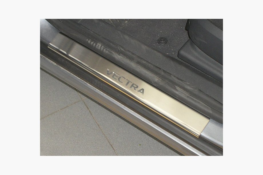 Opel Vectra C 2002-2008 Einstiegsleisten Abdeckungen Nataniko (4 Stk., Edelstahl) Standard - Lohmann Band, 0,5 mm Image
