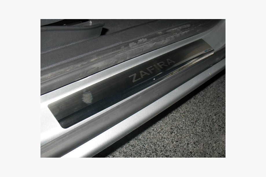 Opel Zafira B 2005–2011 Einstiegsleisten Abdeckungen Nataniko (4 Stk., Edelstahl) Premium - 3M Klebeband, 0.8 mm Image