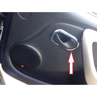 Abdeckungen für Innen-Türgriffe Carmos (4 Stk., Edelstahl) Dacia Duster 2008-2018 Foto 2