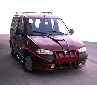Frontstoßstange Aufsatz Fangs (grundiert zum Lackieren) Peugeot Partner 1996-2008 Foto 1