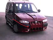 Citroen Berlingo 1996-2008 Frontstoßstange Aufsatz Fangs (grundiert zum Lackieren) Foto 2