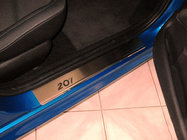 Peugeot 207 2006–2014 Einstiegsleisten Abdeckungen Nataniko (4 Stk., Edelstahl) Premium - 3M Klebeband, 0.8 mm Foto 1
