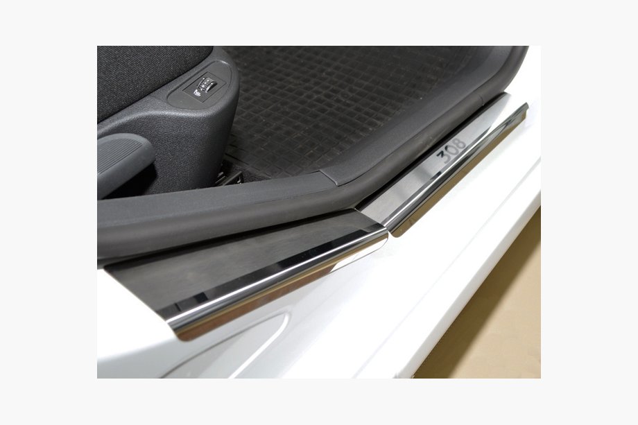 Peugeot 308 2007-2013 Einstiegsleisten Abdeckungen Nataniko (6 Stk, Edelstahl) Premium - 3M Klebeband, 0.8 mm Image