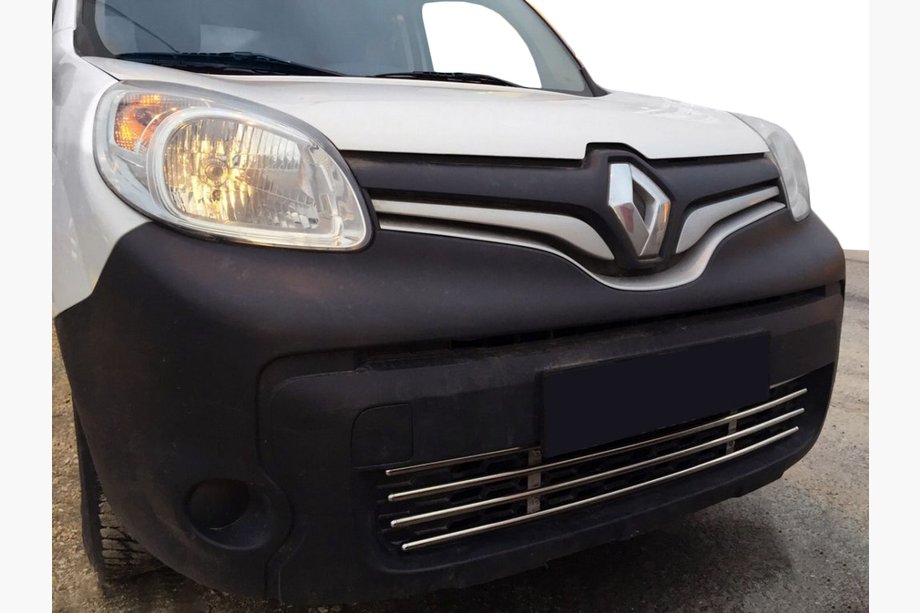 Renault Kangoo 2008–2020 Einteiliger Edelstahl-Kühlergrill für Stoßstange Image