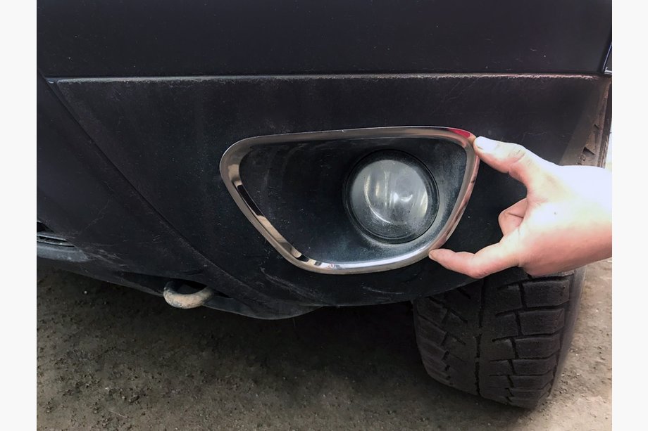 Renault Duster 2008–2017 Abdeckungen für Nebelscheinwerfer 2008-2013 (2 Stk., Edelstahl) Image
