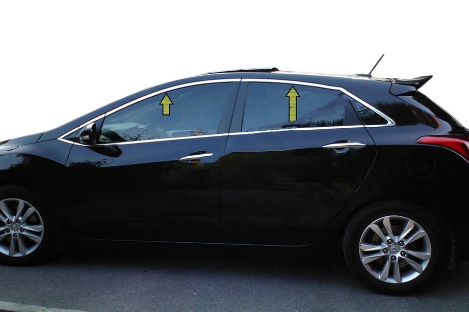 Hyundai I-30 2012-2017 Obere Fensterleisten (HB, Edelstahl) Image