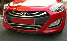 Hyundai I-30 2012-2017 Zierleisten für unteren Kühlergrill Typ 2 (Edelstahl) Foto 1