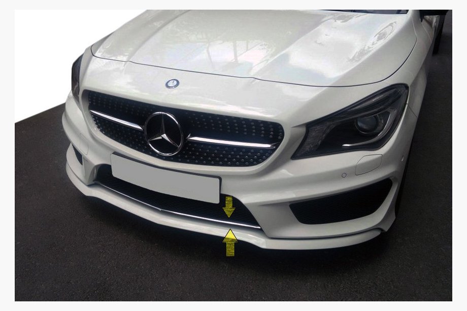 Mercedes CLA C117 2013-2019 Zierleiste für Stoßstangengrill (Edelstahl) Image