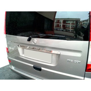 Chromleiste über dem Kennzeichen (Heckklappe, Edelstahl) Mercedes Viano 2004-2014 Foto 1