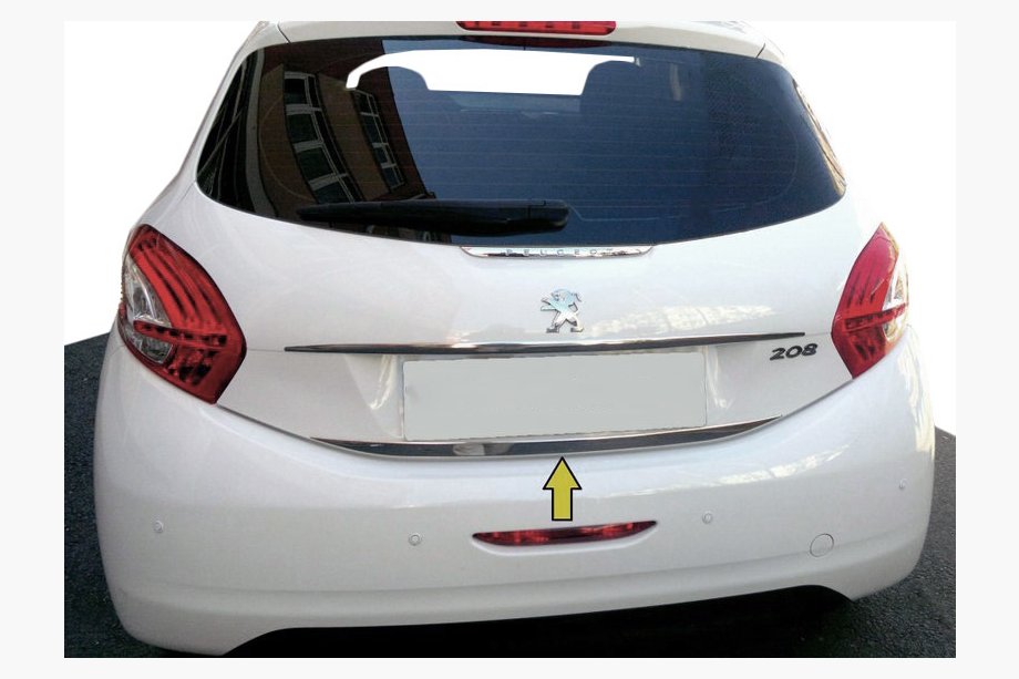 Peugeot 208 2012-2019 Kofferraumleiste Edelstahl Image